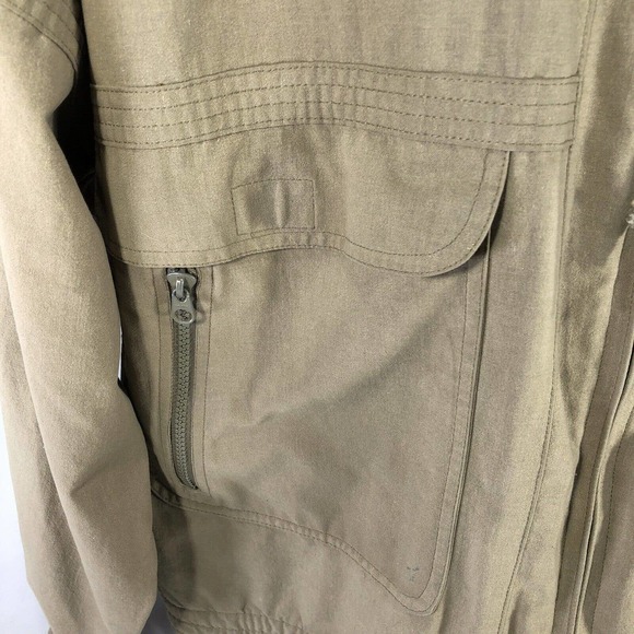 World Bird Sanctuary Jacket Full Zip Mock Neck Kahki Long Sleeve Approx Size M/L - Picture 7 of 16